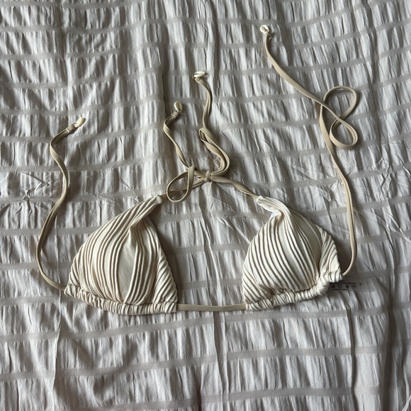 SHEIN Cream Ribbed Bikini Set - Picture 7 of 8